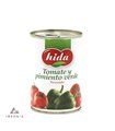 Peeled whole tomato with green pepper 400g Hida